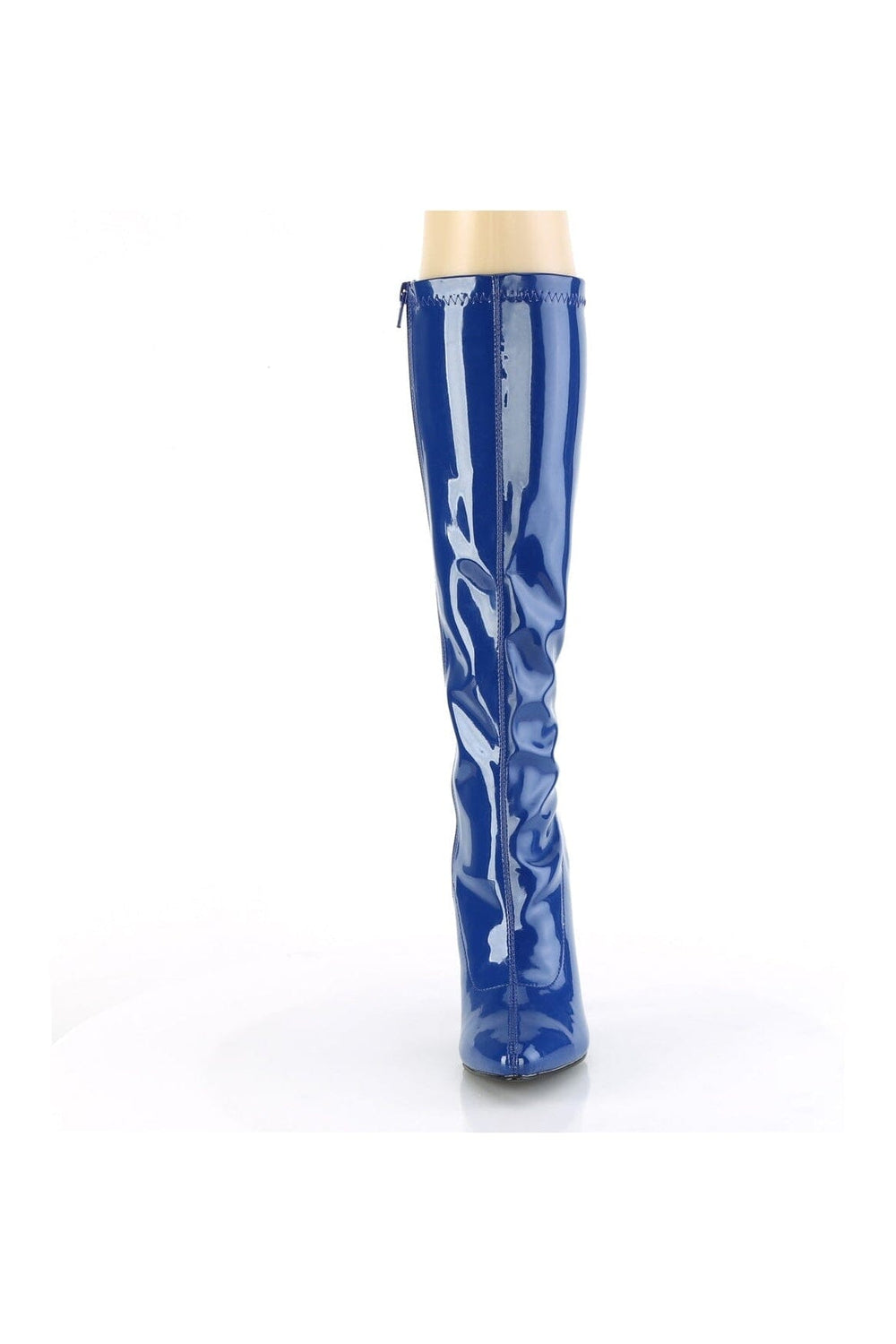 Pleaser SEDUCE-2000 Blue Patent Knee Boot in Blue Patent