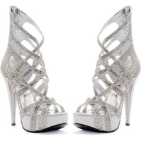Ellie Brand SS 532 JULIA Sandal in Silver Satin