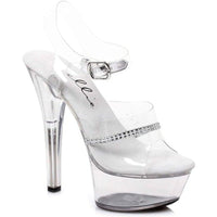 Ellie Brand SS 601 JEWEL Platform Sandal in Clear Vinyl from SexyShoes.com