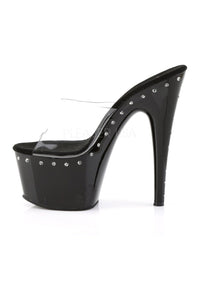Pleaser ADORE-701LS Platform Slide in Black Vinyl