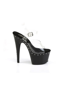 Pleaser ADORE-708LS Platform Sandal in Black Vinyl