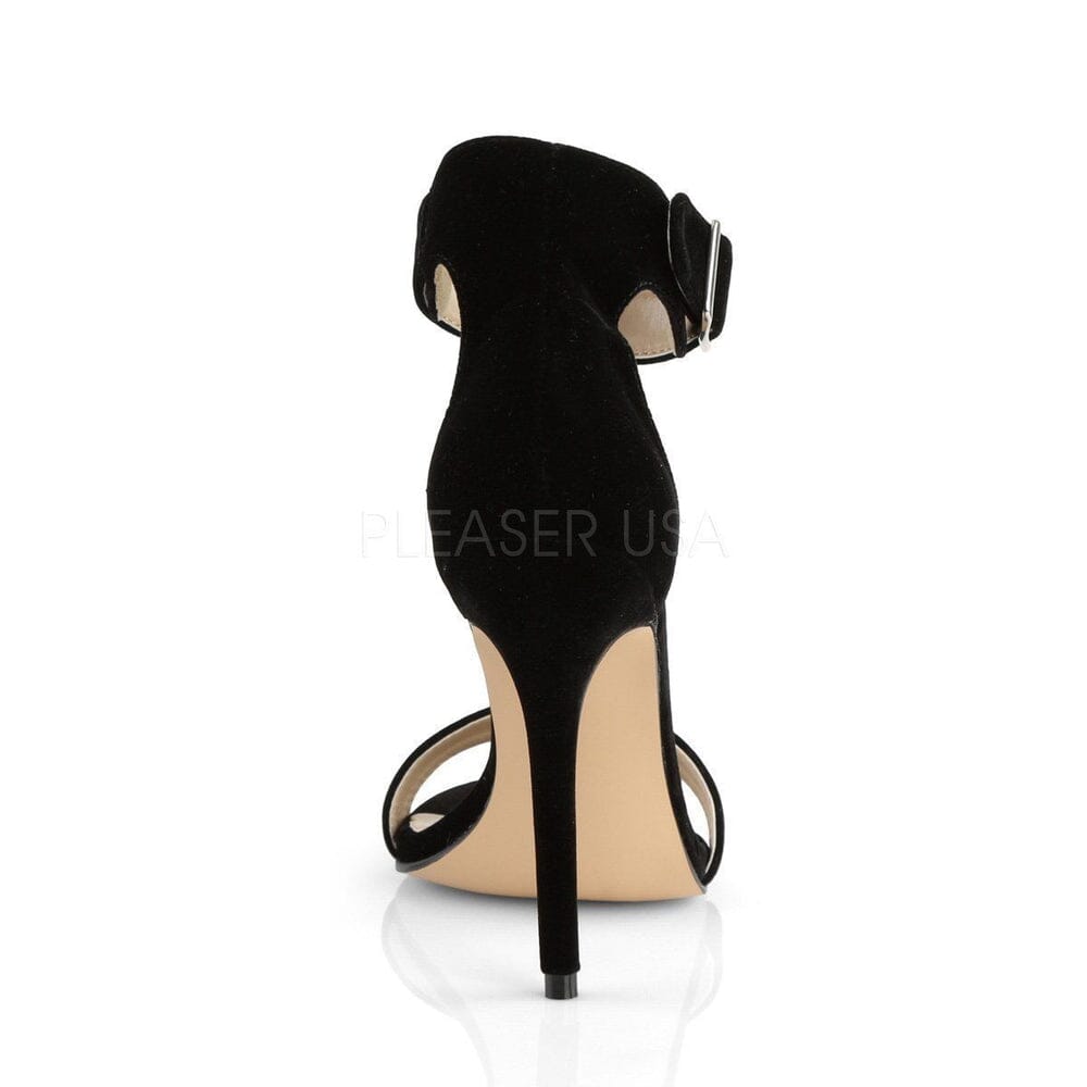 SS-AMUSE-10 Sandal | Black Velvet-Footwear-Pleaser Brand-Black-7-Velvet-SEXYSHOES.COM