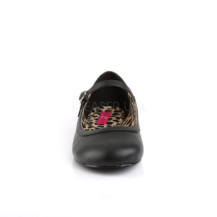 SS-ANNA-02 Flat | Black Faux Leather-Footwear-Pleaser Brand-SEXYSHOES.COM