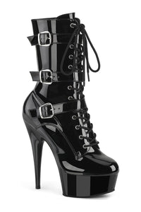 Pleaser Brand SS DELIGHT 1043 Black Patent Ankle Boot in Black Patent from SexyShoes.com