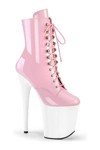 Pleaser Brand SS FLAMINGO 1020 Pink Patent Ankle Boot in Pink Patent from SexyShoes.com