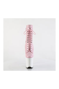 Pleaser FLAMINGO-1020 Pink Patent Ankle Boot in Pink Patent