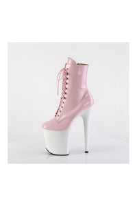Pleaser FLAMINGO-1020 Pink Patent Ankle Boot in Pink Patent