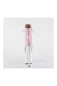 Pleaser FLAMINGO-1020 Pink Patent Ankle Boot in Pink Patent