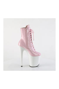 Pleaser FLAMINGO-1020 Pink Patent Ankle Boot in Pink Patent