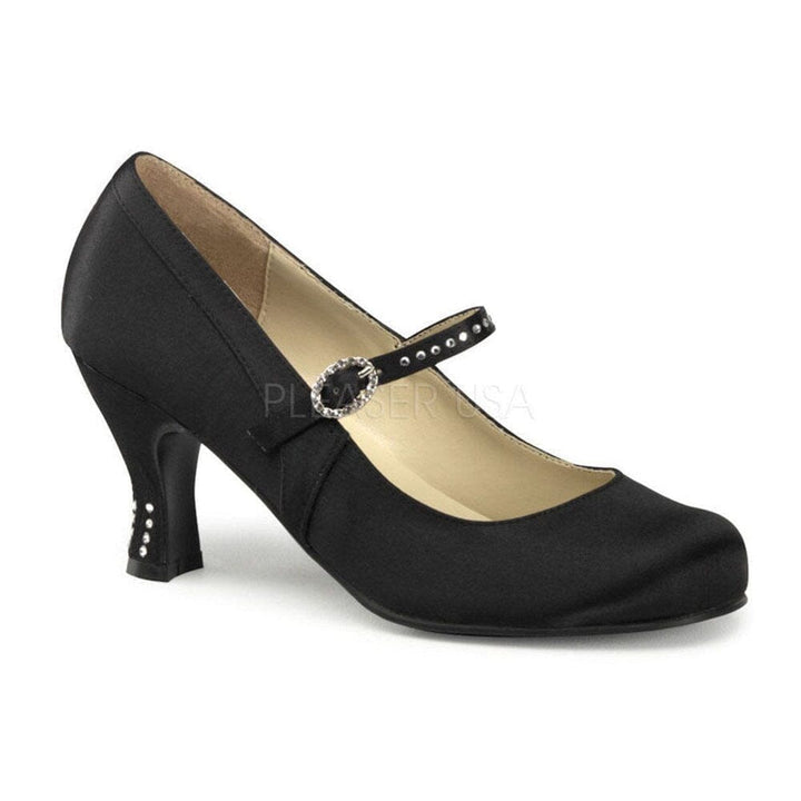 SS-FLAPPER-20 Mary Jane | Black Faux Leather-Footwear-Pleaser Brand-Black-6-Faux Leather-SEXYSHOES.COM