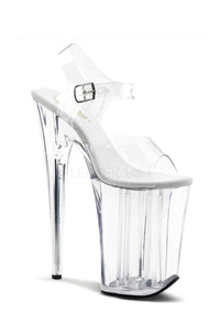 Pleaser INFINITY-908 Platform Sandal in Clear Vinyl from SexyShoes.com