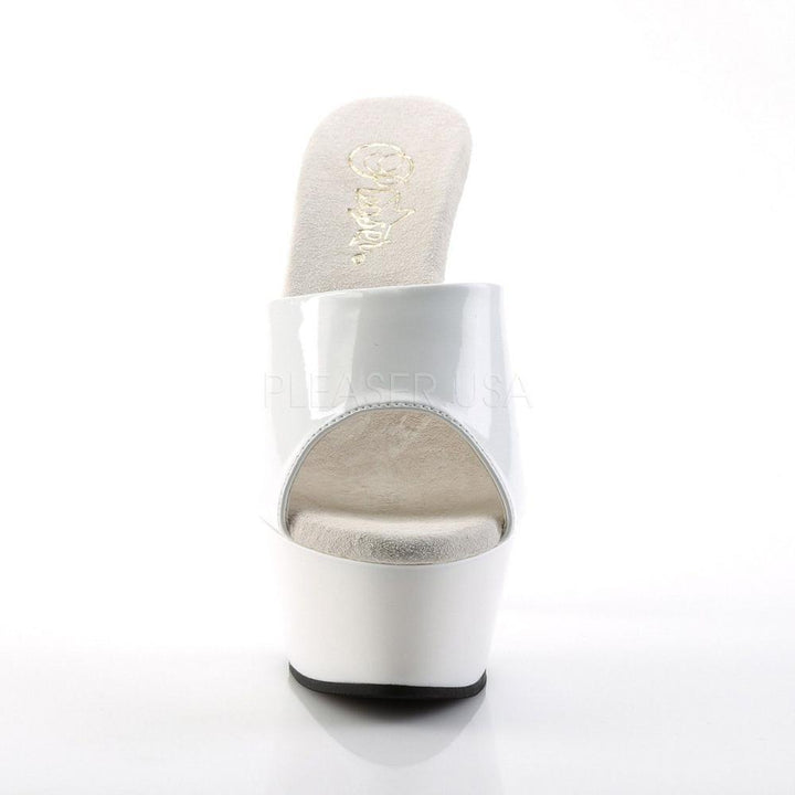 SS-KISS-201 Platform Slide | White Patent-Footwear-Pleaser Brand-White-13-Patent-SEXYSHOES.COM