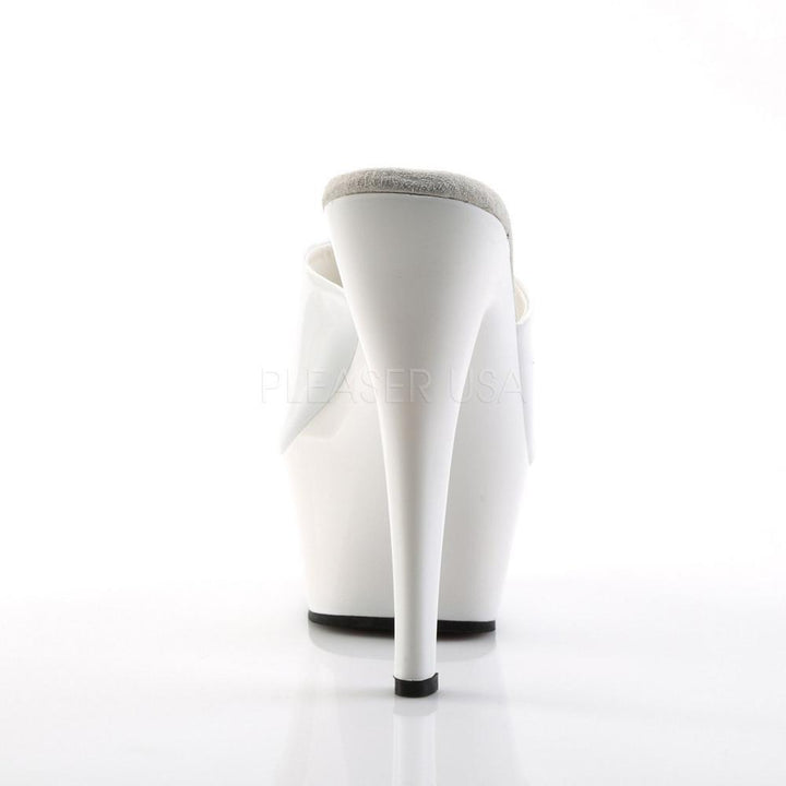 SS-KISS-201 Platform Slide | White Patent-Footwear-Pleaser Brand-White-13-Patent-SEXYSHOES.COM