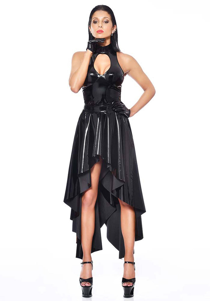 O Vinyl Skirt Fetish Skirts | Black Vinyl-Fetish Skirts-SEXYSHOES.COM