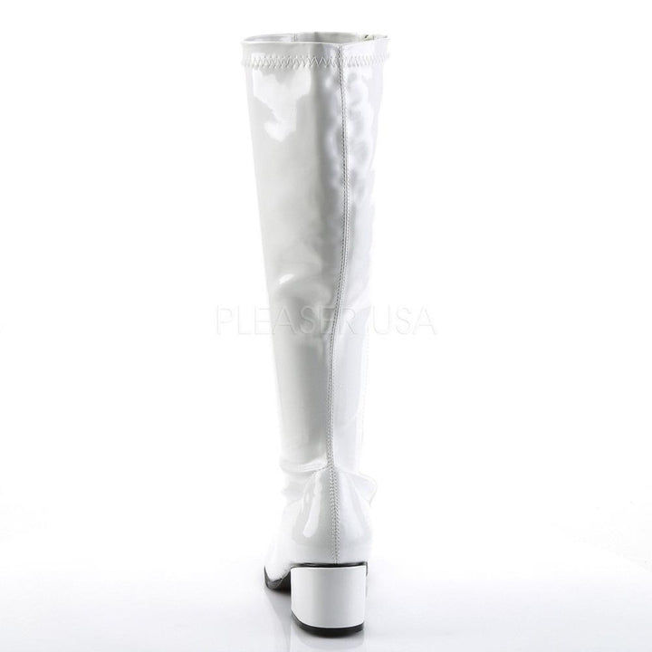 SS-RETRO-300 Go Go Boot | White Patent-Footwear-Pleaser Brand-White-10-Patent-SEXYSHOES.COM
