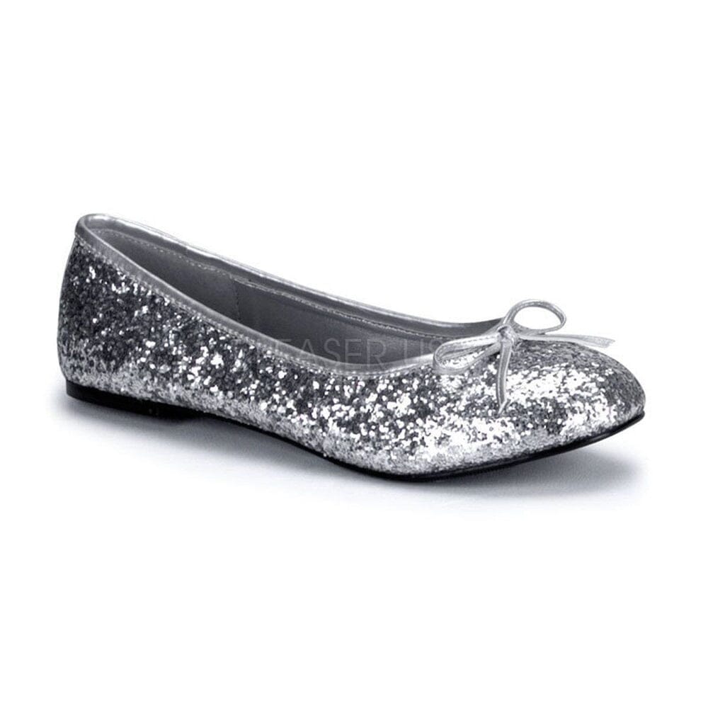 SS-STAR-16G Flat | Silver Glitter-Footwear-Pleaser Brand-Silver-6-Glitter-SEXYSHOES.COM