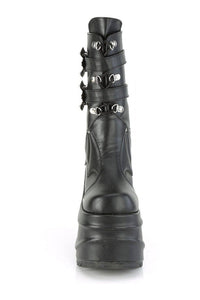 Demonia WAVE-150 Knee Boot in Black Faux Leather