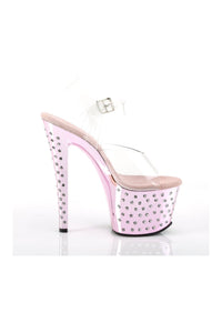 Pleaser STARDUST-708 Clear Vinyl Sandal in Clear Vinyl