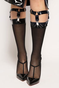 Patrice Catanzaro Sirocco Black Mesh Socks in Black  from SexyShoes.com