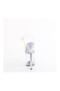 Pleaser TREASURE-808FLA Clear Vinyl Sandal in Clear Vinyl