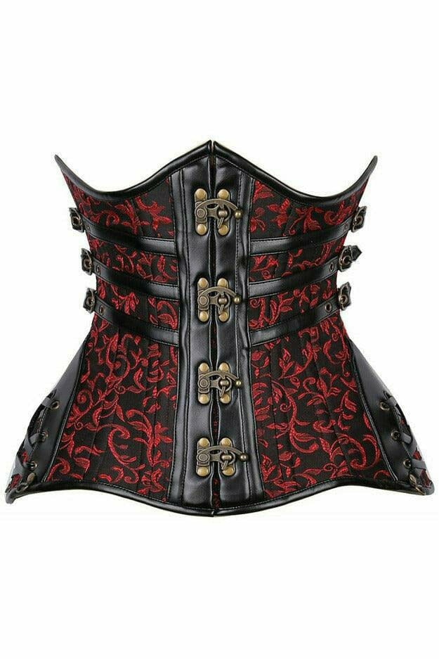 Top Drawer CURVY Steampunk Steel Double Boned Under Bust Corset-Steel Boned Underbust-Daisy Corsets-Black-S-SEXYSHOES.COM