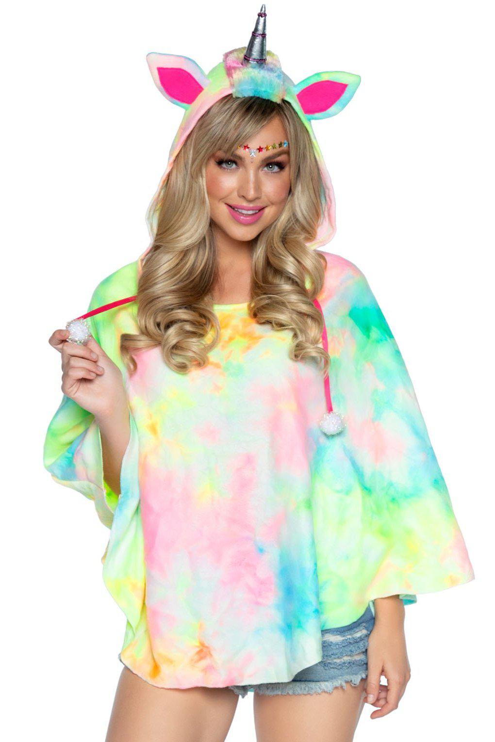Unicorn Poncho Costume-Animal Costumes-Leg Avenue-Multi-O/S-SEXYSHOES.COM