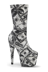 Pleaser ADORE-1002DP Exotic Boot in White Fabric from SexyShoes.com