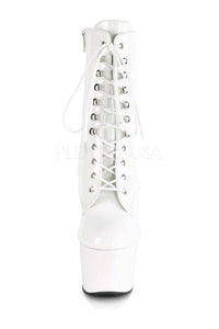 Pleaser ADORE-1020 Platform Ankle Boot in White Patent