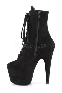 Pleaser ADORE-1020FS Platform Ankle Boot in Black Faux Leather