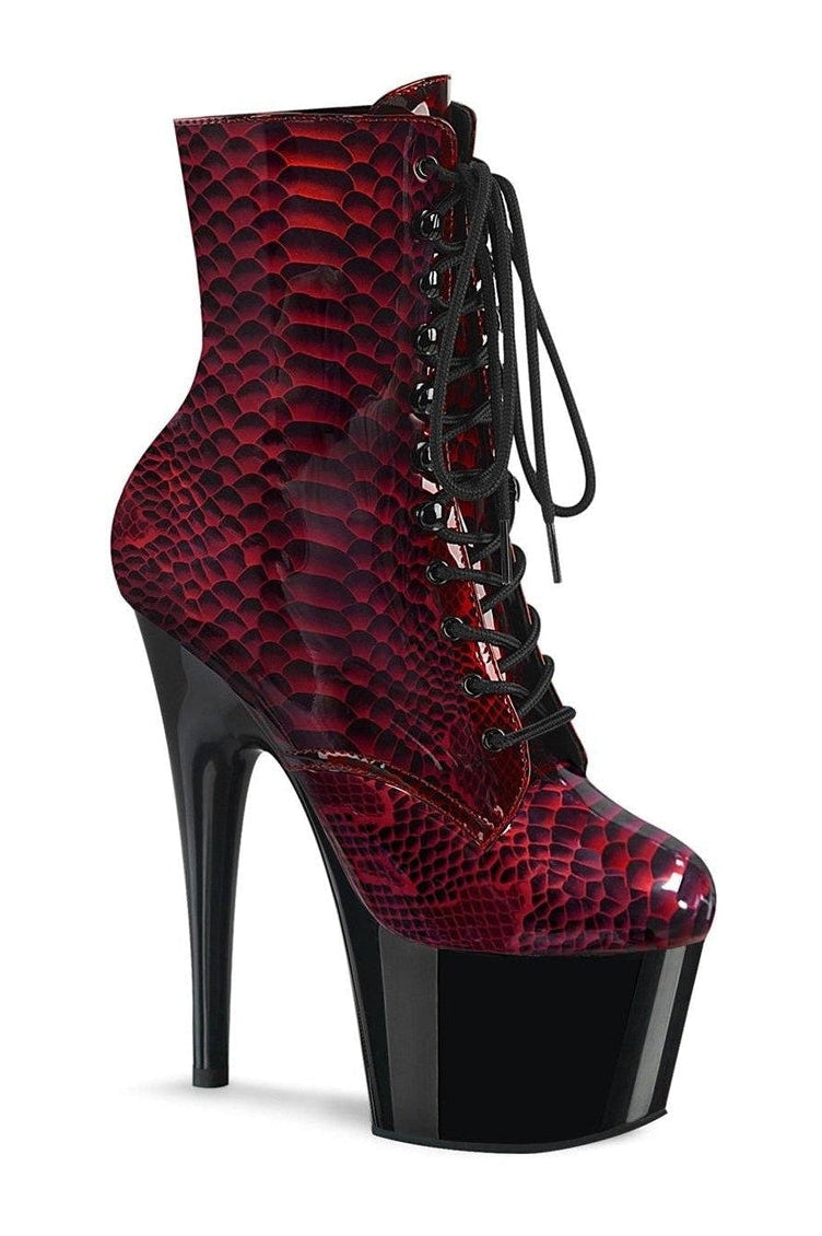 Pleaser Red Ankle Boots Platform Stripper Shoes | Buy at Sexyshoes.com