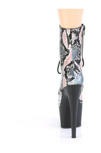 Pleaser ADORE-1020SP Exotic Boot in Silver Faux Leather