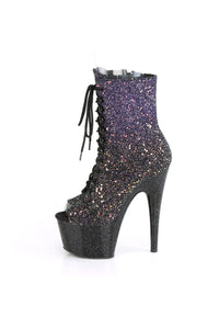 ADORE-1021OMBG Stripper Boot | Purple Glitter-Ankle Boots-Pleaser-SEXYSHOES.COM