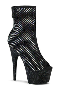 Pleaser ADORE-1031GM Ankle Boot in Black Faux Suede from SexyShoes.com