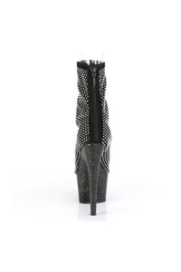 Pleaser ADORE-1031GM Ankle Boot in Black Faux Suede