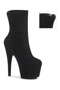 Pleaser ADORE-1042 Exotic Ankle Boot in Black Faux Suede from SexyShoes.com