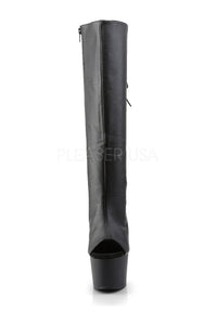 Pleaser ADORE-2018 Platform Boot in Black Faux Leather