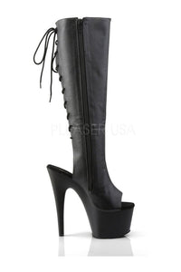 Pleaser ADORE-2018 Platform Boot in Black Faux Leather
