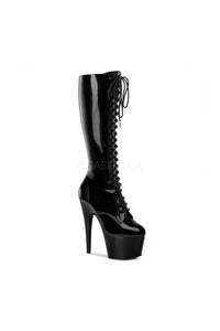 Pleaser ADORE-2023 Platform Boot in Black Patent from SexyShoes.com