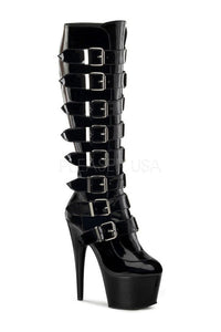 Pleaser ADORE-2043 Platform Boot in Black Patent from SexyShoes.com