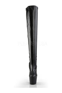Pleaser ADORE-3000 Platform Boot in Black Faux Leather