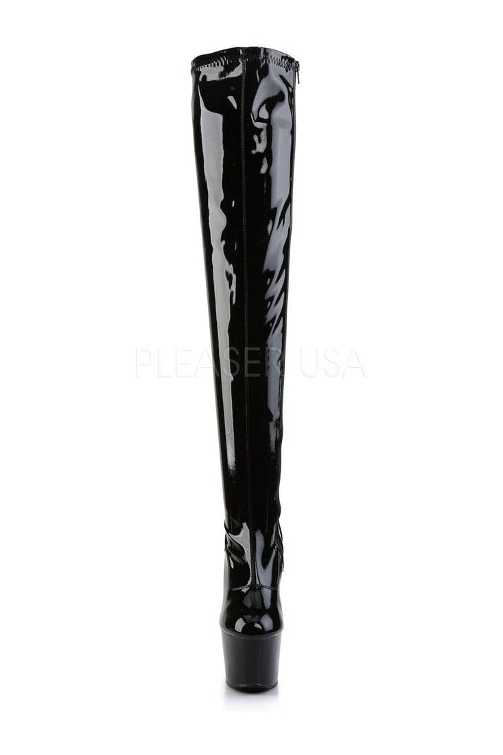 Pleaser ADORE-3000 Platform Boot in Black Patent