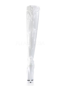 Pleaser ADORE-3000 Platform Boot in White Patent