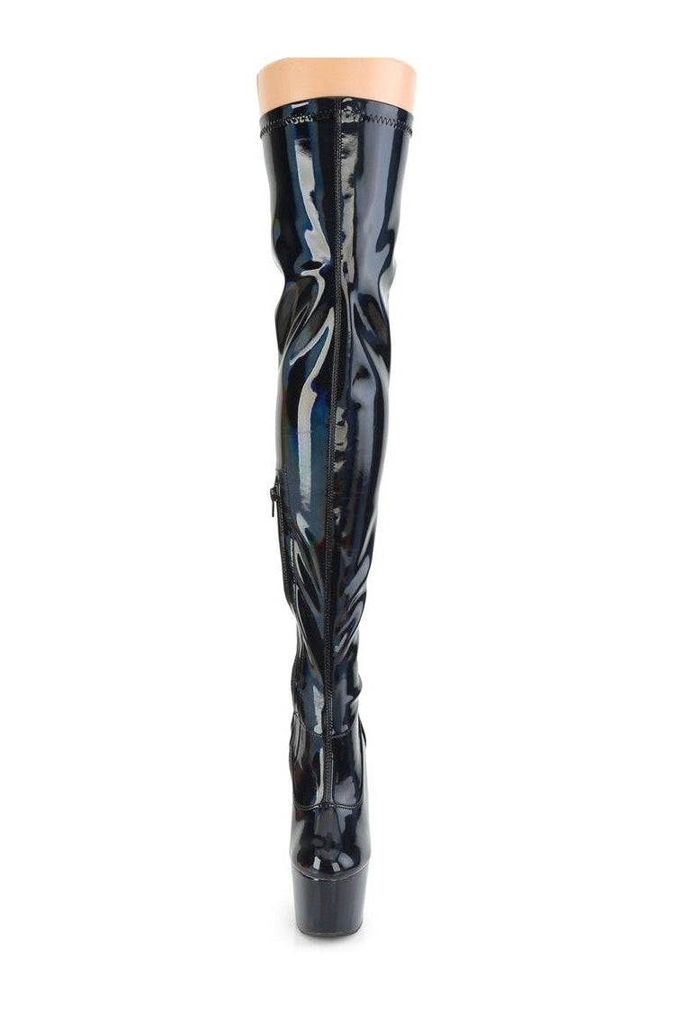 Pleaser ADORE-3000HWR Exotic Boot in Black Patent
