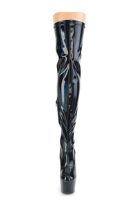 Pleaser ADORE-3000HWR Exotic Boot in Black Patent