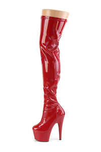 Pleaser ADORE-3000HWR Exotic Boot in Red Patent