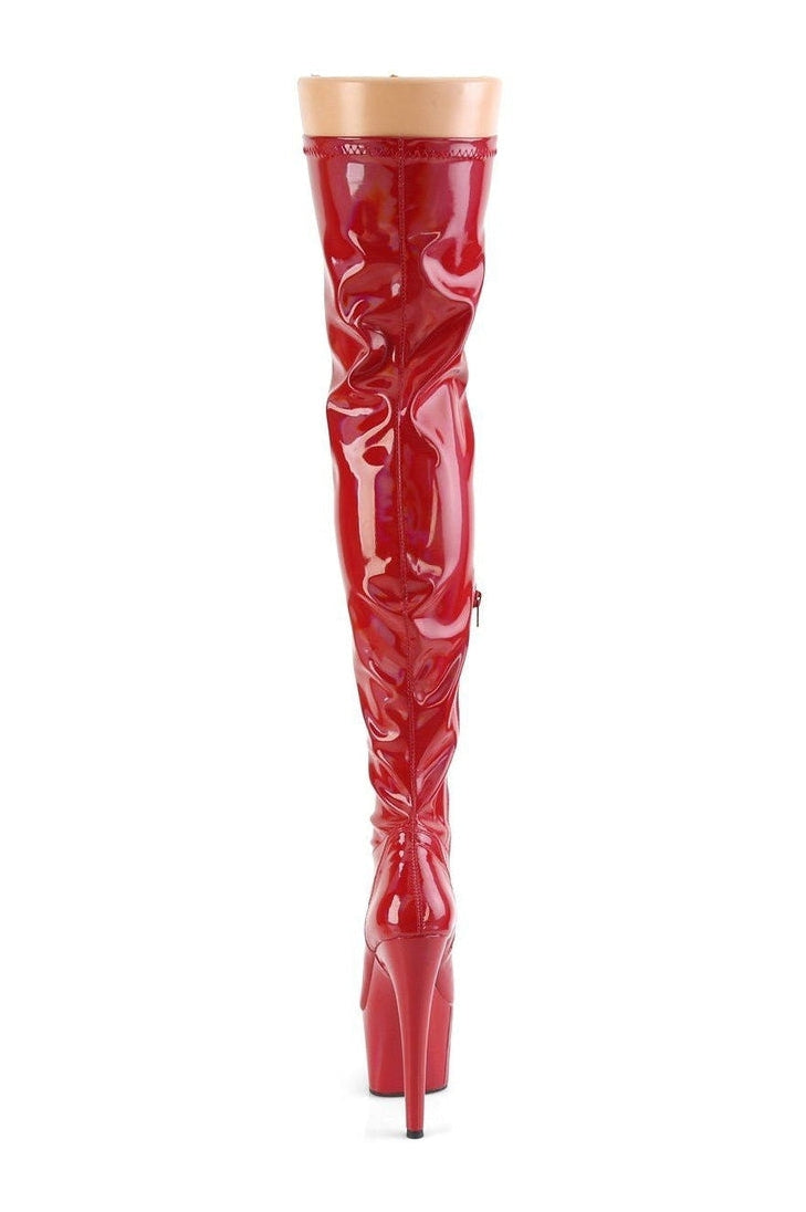 Pleaser ADORE-3000HWR Exotic Boot in Red Patent
