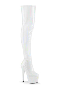 Pleaser ADORE-3000HWR Exotic Boot in White Patent from SexyShoes.com