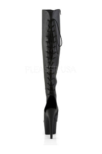 Pleaser ADORE-3019 Platform Boot in Black Faux Leather
