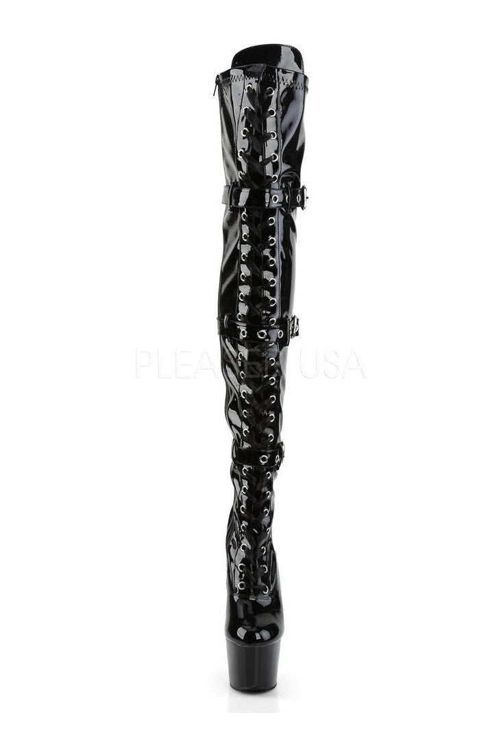 Pleaser ADORE-3028 Platform Boot in Black Patent