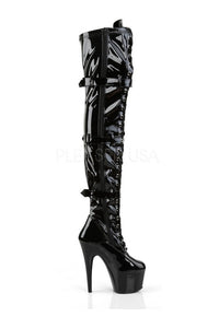 Pleaser ADORE-3028 Platform Boot in Black Patent